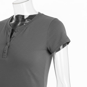 T-shirts pour femmes à col rond respirants et écologiques, toutes saisons, séchage rapide, anti-UV, coupe décontractée, 100% coton molletonné, manches courtes - Product Image 4