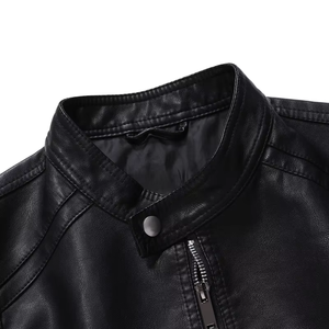 <b>Men</b> Premium Genuine Leather <b>Jacket</b> Casual Soft Comfortable Durable Full Zip Regular Fit Winter Quick Dry Breathable Fashion - Product Image 4