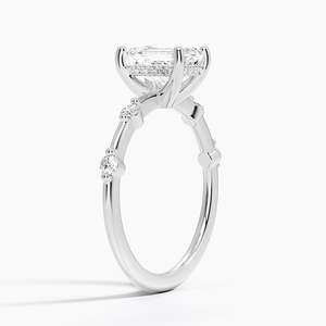 BOJ <b>Ring</b> 011 <b>Emerald</b> Cut 925 <b>Silver</b> Aimee Hidden Halo Diamond Engagement <b>Ring</b> 2ct D Color VVS1 Moissanite GRA Certified <b>Ring</b> - Product Image 2