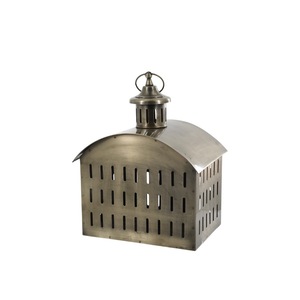 Wholesale Home Tabletop Decoration <b>Brass</b> Antique Metal Candle Holder <b>Lanterns</b> Rectangle Shape - Product Image 3