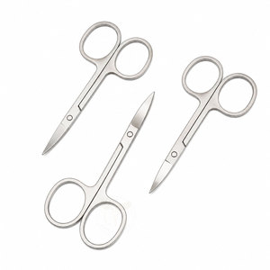 QORVEX INSTRUMENTS Tijeras Profesionales de Acero Inoxidable con Punta Curva para Cutículas, Maquillaje y Cuidado Personal, Lujosas, para Nariz y Víbricas - Product Image 1