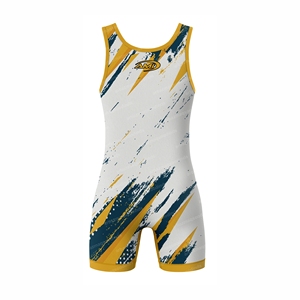Traje de Lucha AMI con Estampado por Sublimación, Ajustado, para Hombre, que Absorbe la Humedad, Transpirable, de Secado Rápido y Elástico - Product Image 3