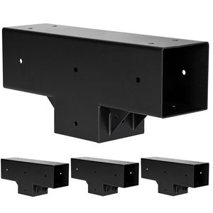 Kit de 4 piezas para pergola en forma de T, bricolaje, con tornillos de 3 vías para soporte de gazebo de 4x4 (tamaño real 3.5x3.5 pulgadas) para pabellón, pérgola, gazebo - Product Image 1