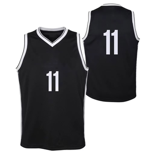 Camiseta de Baloncesto Negra con Cuello en V, Número 11, sin Mangas, de Malla, Ropa Deportiva para Adultos, Unisex, Transpirable, para Equipos - Product Image 3