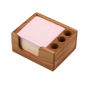 Wood Desk Memo Pad Holder Custom Personalized Eco-friendly Portable Wooden <b>Sticky</b> <b>Note</b> Holder At Cheap Price - Product Image 5