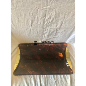 Premium Modern Natural Horn Tray Handmade Movable <b>Decorative</b> Serving Platter Luxury Dining <b>Table</b> <b>Decor</b> by Tradebyd - Product Image 2