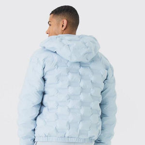 Chaqueta de Hombre con Capucha, Diseño Moderno, Formal, con Logotipo Personalizado, Brillante en la Parte Delantera, de Poliéster, Extremadamente Cálida para el Invierno - Product Image 2