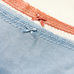 กางเกงในสตรี ผ้าฝ้ายริบบิ้น แต่งลูกไม้ ขายส่งจากโรงงานโดยตรง รับผลิตแบบ OEM - Product Image 4