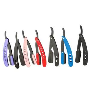 Stainless Steel <b>Razor</b> <b>Single</b> <b>Blade</b> Plastic Handle Face Shaving Tool Barber Shop Use Male Grooming <b>Razor</b> - Product Image 4