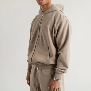 Sweat à capuche zippé pour homme, coupe ample et oversize, à manches longues, pour l'hiver, style décontracté, à prix abordable - Product Image 3