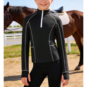 Chemise de compétition d'équitation pour femmes, extensible, respirante, haut d'entraînement équestre, séchage rapide, vêtements d'équitation personnalisés - Product Image 6
