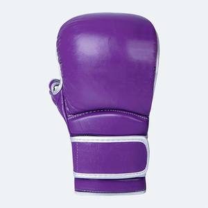 Gants de combat MMA professionnels en cuir noir mat, respirants, anti-humidité, fermeture à lacets, logo personnalisé, entraînement - Product Image 3