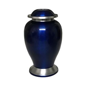 โกศทองเหลืองสำหรับผู้ใหญ่ขี้เถ้ากระดูกสีฟ้า - Product Image 1