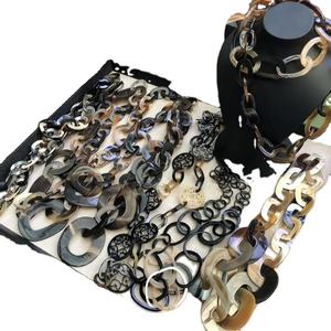 Collar de cuerno de buey de búfalo de moda, joyería de hueso de estilo Animal pulido, cuentas de diseño Natural para mujeres y niñas, regalo de boda - Product Image 1