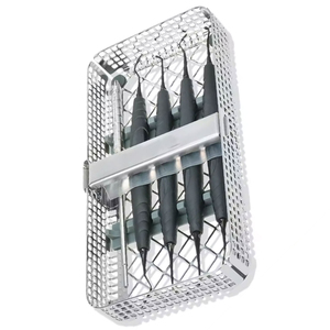 Juego de 5 instrumentos dentales para implantes de composite, con revestimiento negro y bandeja de lavado, tijeras delicadas TC de alta calidad - Product Image 3