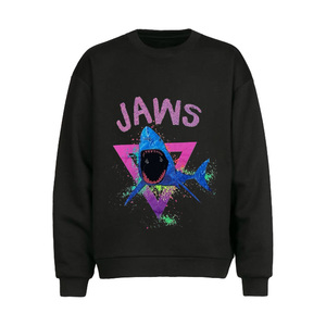 Pull noir personnalisé Offre Spéciale d'automne de haute qualité ODM avec logo personnalisé à imprimé animal Image néon et broderie 3D pour hommes/femmes - Product Image 1