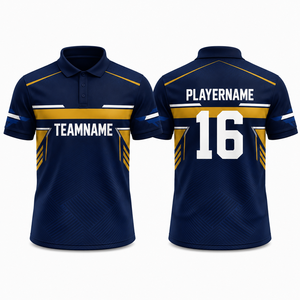 เสื้อคริกเก็ตสั่งทำพิเศษสำหรับพิมพ์ชื่อทีมและหมายเลขผู้เล่น ผลิตจากโพลีเอสเตอร์ 100% ระบายเหงื่อได้ดี แห้งเร็ว เหมาะสำหรับทุกฤดูกาล - Product Image 1