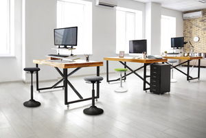 Silla de Altura Ajustable para Sentarse Activo, Giratoria, Neumática, sin Respaldo, con Barra de Balanceo, Taburete de Pie - Product Image 6