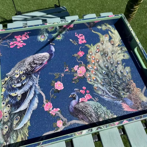 Bandeja de servicio de madera de alta calidad con revestimiento resistente a la oxidación y construcción duradera para uso duradero Ideal para Cocina - Product Image 1