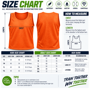 Custom Training Pinnies Lightweight Breathable Mesh <b>Sports</b> <b>Bibs</b> Quick Dry Soccer Football Practice Vests for Teams Clubs - Product Image 5