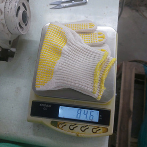Hight quality natural white yarn cotton PVC dotted Safety Gloves All size 10 Gauges 12 pairs <b>polybag</b> general purposes Vietnam - Product Image 4