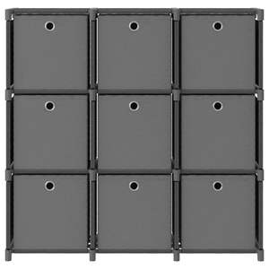 Étagère de présentation en tissu 9 cubes avec boîtes grises 40.6 \ "x11.8 \" x42.3 \ "pour garages - Product Image 2