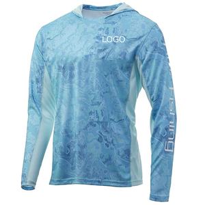 เสื้อตกปลาผู้ชายแบบสั่งทำพิเศษ แขนยาว ป้องกันรังสียูวี แห้งเร็ว ระบายอากาศ ป้องกันแบคทีเรีย พิมพ์ลายแบบซับลิเมชั่น - Product Image 1