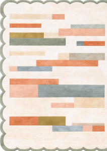 Tapis en laine tufté à la main de qualité supérieure, blocs de couleurs, tapis en laine fait main pour salon de luxe et décoration intérieure moderne - Product Image 3