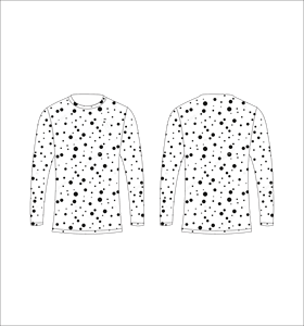 Camiseta de manga larga para hombre, blanca, negra, camuflaje, con estampado geométrico de puntos, cuello redondo, informal, para calle, gimnasio, entrenamiento - Product Image 1