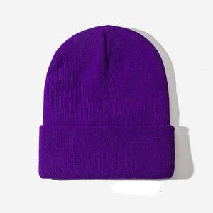 Wholesale Rib Knit Beanie Hat <b>Winter</b> <b>Cap</b> Unisex Soft Warm Stretch Plain Skull <b>Cap</b> Custom Logo Supplier Hat - Product Image 2