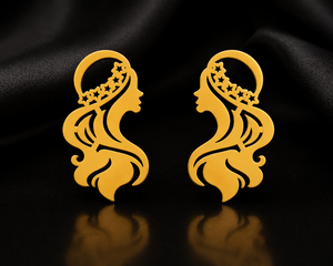 Pendientes de Plata de Ley 925 con Baño de Oro para Mujer, Diseño Minimalista y Delicado, con Motivo de Corona, Joyería para Mujer, Regalo para Fiesta - Product Image 2