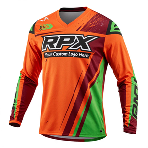Jersey de Motocross Personalizado de Manga Larga con Diseño Deportivo de Equipo, Impresión Digital de Calidad, Opciones de Tallas Grandes, Jersey de Motocross de Invierno - Product Image 4