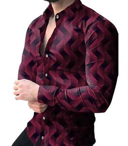 Camisa Casual de Alta Calidad para Hombre, Manga Larga, con Botones, Antiarrugas, con Cuello, 100% Algodón Tejido, Color Liso, para Otoño - Product Image 3