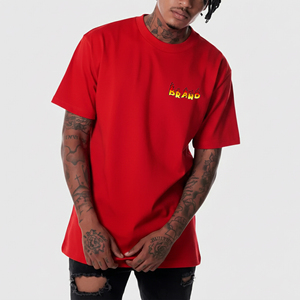 Camiseta Hip Hop Negra Extra Grande Personalizada OEM/ODM para Hombre, Hombros Caídos, 100% Algodón, Antiarrugas y Transpirable - Product Image 6