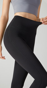 OEM Supply Customized <b>Leggings</b> High Waist <b>Flared</b> Leg Full Length Spandex/Nylon Four-Way Stretch Elastic Waist Anti-Bacterial - Product Image 4