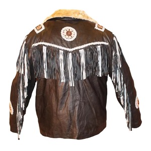 Veste en cuir respirante et durable de qualité supérieure pour homme, avec fermeture éclair, garniture en peau de mouton, design personnalisé, coupe-vent d'hiver, service OEM - Product Image 5