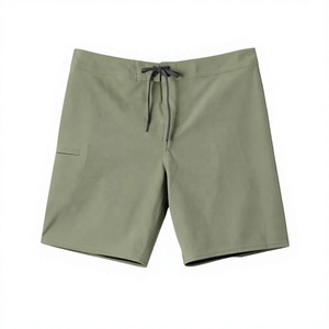 Pantalones Cortos Bermuda para Hombre, de Color Sólido, Secado Rápido, con Cordón Ajustable, Corte Atlético Informal, 100% Poliéster, Cintura Media, con Bolsillos - Product Image 2