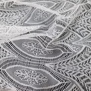 Floral Scalloped Stretch <b>Lace</b> Fabric 19cm Lightweight Nylon Spandex Wide <b>Elastic</b> Premium Korean Quality Wedding Clothes - Product Image 2