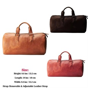 Bolsa de Lona de Cuero con Logotipo Personalizado, Cierre de Cremallera, Impermeable, Resistente, para Viajes, Fin de Semana, Gimnasio, con Múltiples Bolsillos - Product Image 4