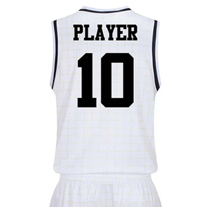 Ensemble de maillot et short de basket-ball personnalisé, respirant, léger, en mesh, sans manches, pour équipes professionnelles unisexes - Product Image 5