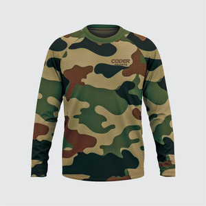 Chemise de chasse professionnelle 100% polyester légère, respirante, anti-transpiration, anti-rétrécissement, séchage rapide, logo personnalisé, couleur au choix - Product Image 1