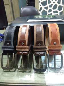 Cinturón de Cuero Natural de Vaca Hecho a Mano en India, Hebilla de Calavera de Acero Inoxidable, Impermeable, Unisex, Disponible en Tallas Pequeñas - Product Image 5