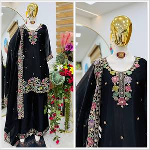 LAUNCHED NEW DESIGNER MODERN SALWAR KAMEEZ for PARTY WEAR with QUICK DRY EMBOSED WORK FULL SLEEVES - Product Image 1