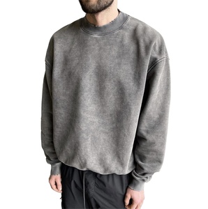 Sweat-shirts pour hommes, hiver, tricotés, coupe classique, poids lourd, mélange de spandex/coton, impression numérique, service OEM, respirants - Product Image 5