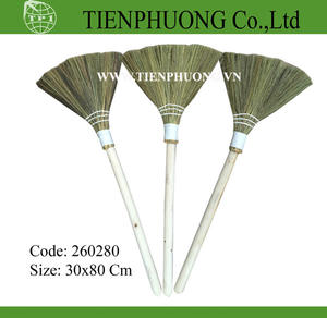 Sogum Natural Grass <b>Broom</b> and <b>Dustpan</b> Set with Rope Handle and Broomstick Material Other Handicraft From Hanoi Vietnam - Product Image 2