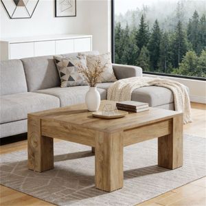 Tavolino da Caffè Quadrato in Legno per Divano o Uso come Tavolino da Tè - Product Image 3