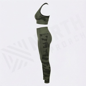 Ensemble de legging et haut de yoga à manches longues pour femme – Tenue de sport athlétique pour fitness, gym, entraînement, course et activités physiques - Product Image 3