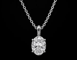 Collar con Colgante Desmontable de Diamante Ovalado de Laboratorio de 1 Quilate, Certificado IGI, Oro de 18K, Diamante Brillante E VS1, Joyería Fina - Product Image 3
