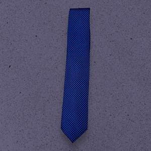 Corbata de poliéster punteado azul - Product Image 2