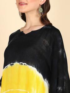 High Quality Designer Rayon <b>Kaftan</b> Tie Dyed <b>Summer</b> Daily Wear Regular Fit Washable Three Quarter Sleeve Best Price - Product Image 6